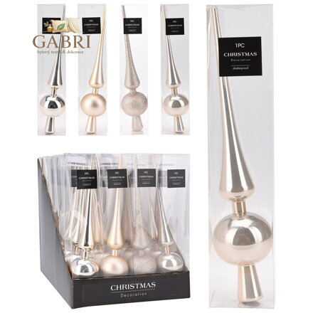 Špendlík na vánoční stromek 275 mm, zlatý šampaňský (mix 4 barev /cena za 1 ks)