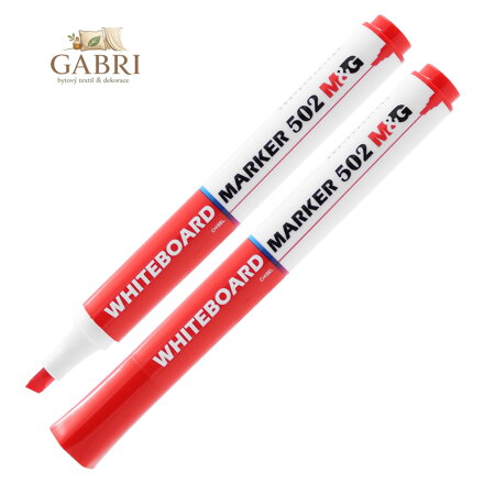 Popisovač na bílé tabule M&G - klínový hrot, červený