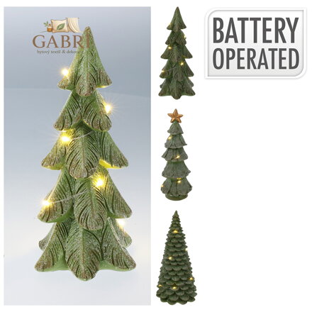 Vánoční stromek s LED světýlky 21 cm (mix 3 vzorů)