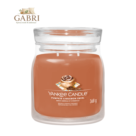 Svíčka Yankee Candle - PUMPKIN CINNAMON SWIRL, střední
