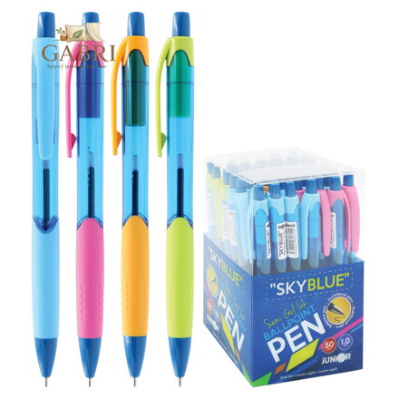 Pero guľôčkové Semi-Gel "SKYBLUE" 1,0 mm (4 barvy v balení)