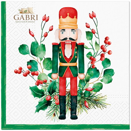 Ubrousky PAW L 33x33cm Composition With Nutcracker