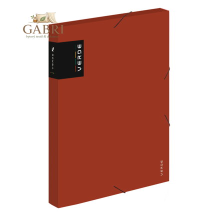 Krabice PP s gumou A4 VERDE cihlová