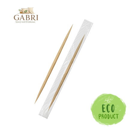 Párátka dřevěné hyg. balené v celofánu 65 mm, 1000 ks