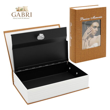 Úschovný sejf ukrytý v knize s fotografií