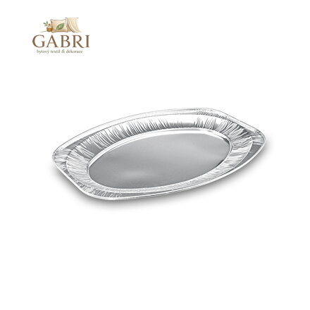 Podnos Alu oválný 43 x 28,6 cm, 5 ks