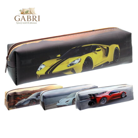 Penál s potiskem Fast Cars, prázdný (mix 4 vzorů) PU