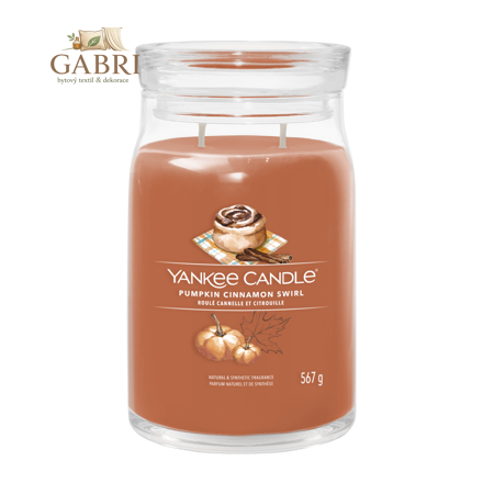 Svíčka Yankee Candle - PUMPKIN CINNAMON SWIRL, velká