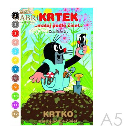 Omalovánka A5 Akim - Krtek - Maluj podle čísel