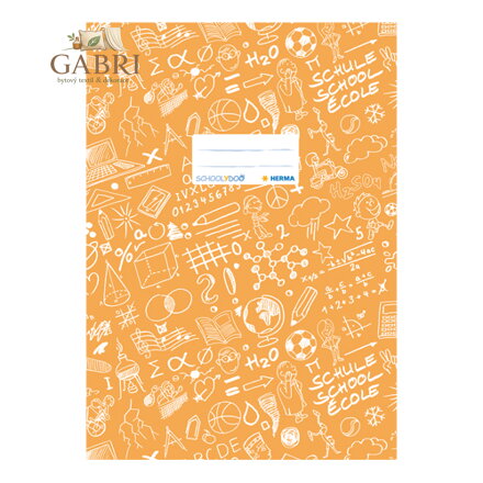 Obal na sešit Schooldoo A4 oranžový / 1ks