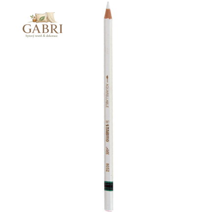 Barevná tužka, šestihranná, na každý povrch, STABILO "All", bílá