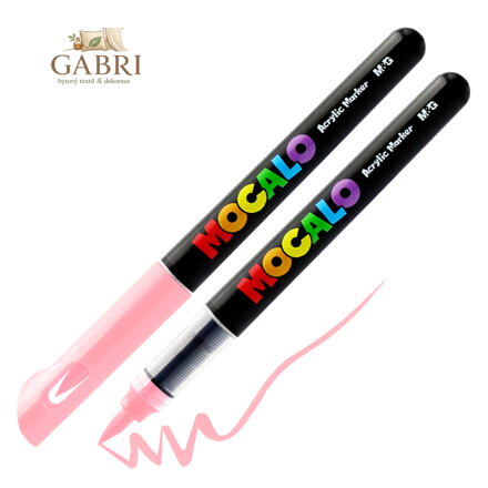 Popisovač M&G MOCALO Acrylic Marker, štětcový hrot - světle růžový 219