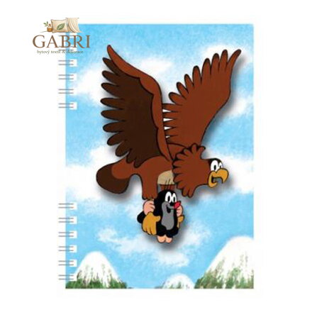 Zápisník A6 Akim s efektem 3D - Krtek 1