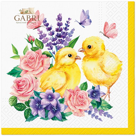 Ubrousky TaT 33x33cm Chicks and Flowers