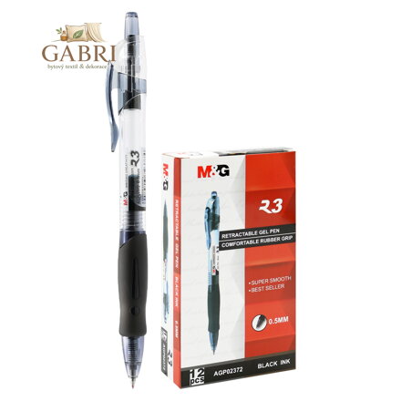 Pero gelové M&G R3 hrot 0,5mm - černá náplň