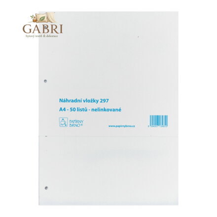 Náplně do kroužkových zápisníků - A4 čisté, 50ks / bal