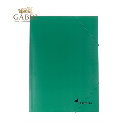 Deska s gumičkou, kartonová A4, VICTORIA, zelená