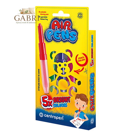 Fixy - foukací CENTROPEN 1500 pastel - sada 5 ks