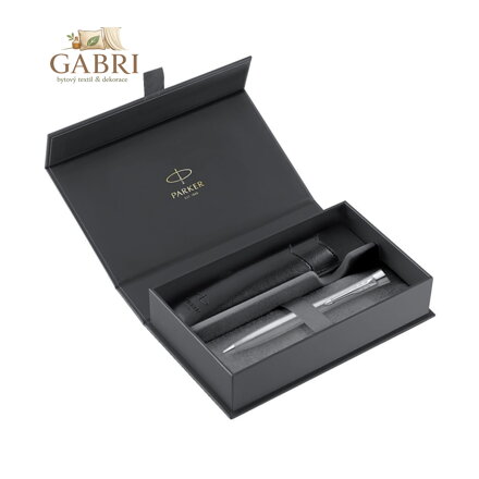 Pero kuličkové PARKER Urban Metro Metallic CT + černé PU pouzdro