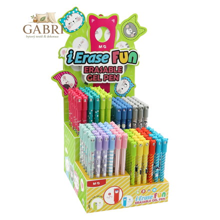 Prezentační stojan M&G Pero gelové /gumovací iErase Fun (192 ks) modrá náplň