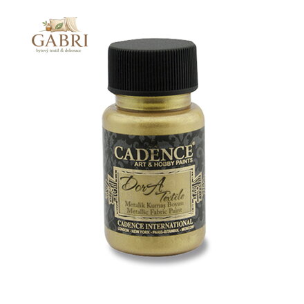Textilní barva Cadence, metal. sytá zlatá, 50 ml