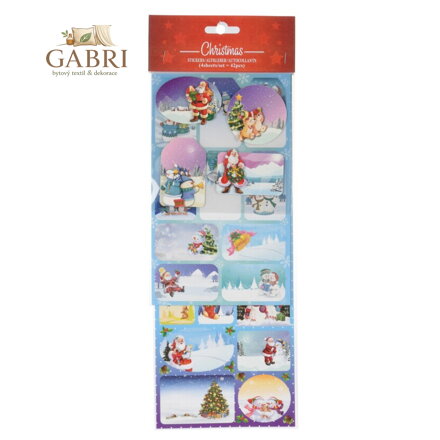 Sada samolepek na vánoční dárky