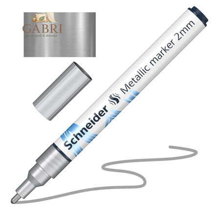 Popisovač Schneider Paint-It 011 hrot 2 mm - metalická stříbrná