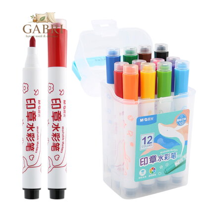 Fixy vodové s razítkem Little Bear - sada 12 ks