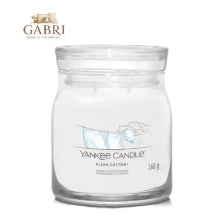 Svíčka Yankee Candle - CLEAN COTTON, střední