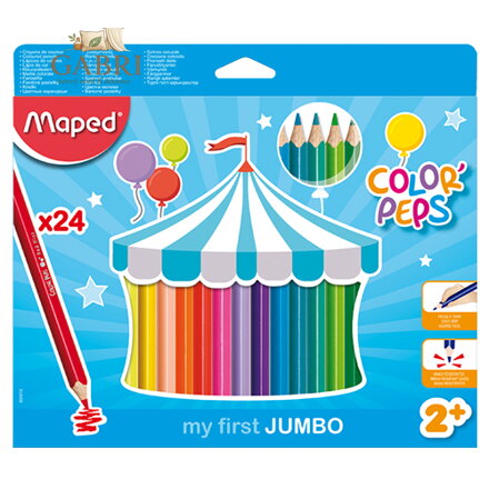 Farebné ceruzky trojhranné MAPED JUMBO Color' Peps 24ks