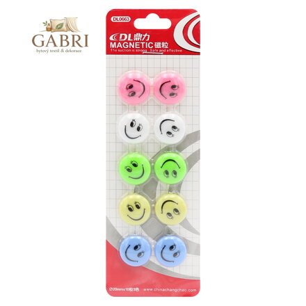 Smajlíci magnetky 20 mm (sada 10 ks)