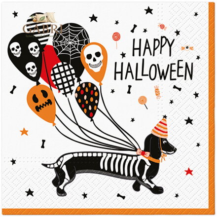 Ubrousky PAW L 33x33cm Spooky dachshund