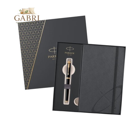 Roller PARKER IM Black GT + šedý zápisník