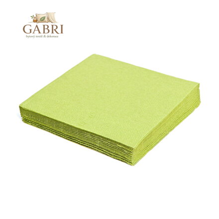 Obrousky 3-vrstvé, 33x33cm, žlutozelené /20ks/