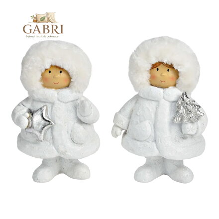 Vánoční soška eskymák se třpytkami 20 cm (mix /1 ks)