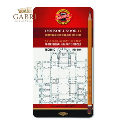 Sada 12 ks grafitových tužek / 3 druhy