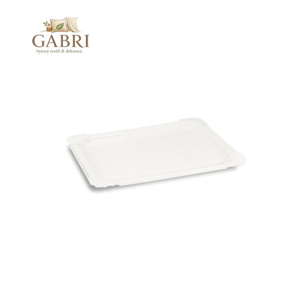 Papírový tácek (FSC Mix) bílý 11 x 16 cm [10 ks]