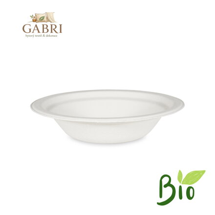 Miska kulatá BIO cukrová třtina 400ml, 18x4 cm (50 ks v bal.)