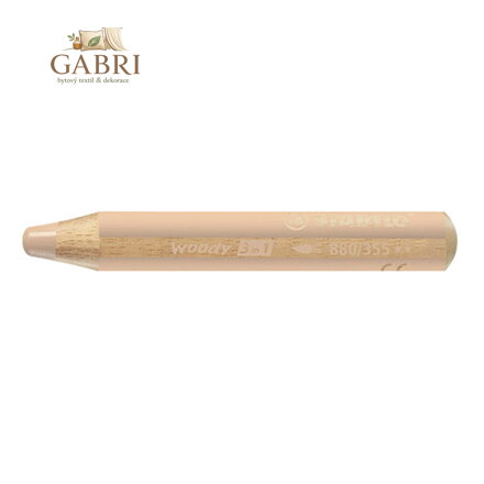 Pastelka STABILO woody 3 v 1 - barvička, vodovka, voskovka - meruňková