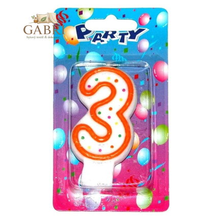 Svíčka dortová s tečkami č. 3