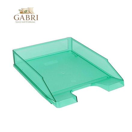 Zásuvka PP A4 - zelená transparentní