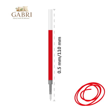 Náplň gelová G-5  0,5 mm červená