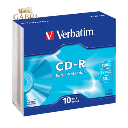 CD-R Verbatim DataLife Extra Protection, 52x, 700 MB/80 MIN, 10-pack slim