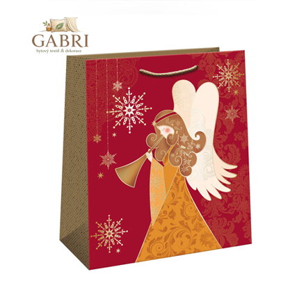 Dárková taška vánoční T4 Lux 20x10,5x24 cm (mix / cena 1ks)