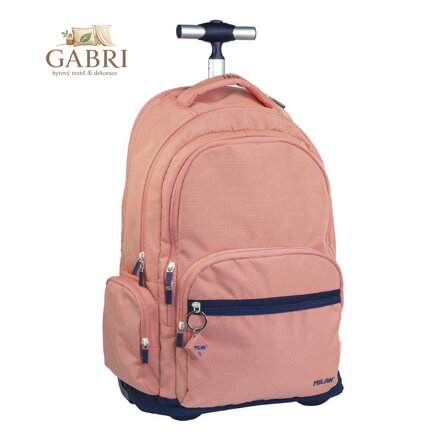 Školní batoh na kolečkách MILAN (25 l) série 1918, růžový