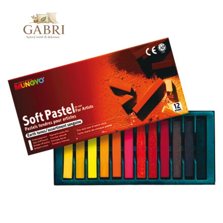 Pastel suchý MUNGYO sada 12 ks