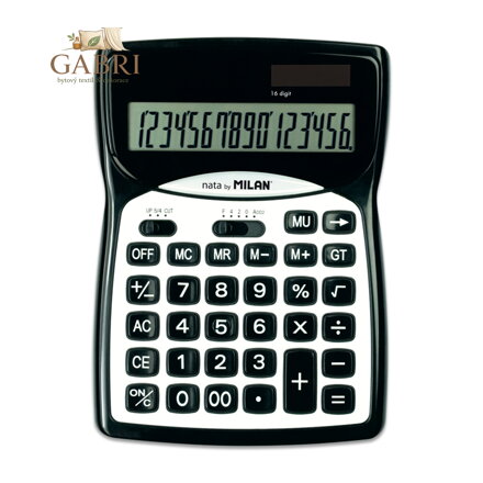 Kalkulačka MILAN stolní 16-místná 152016 černá