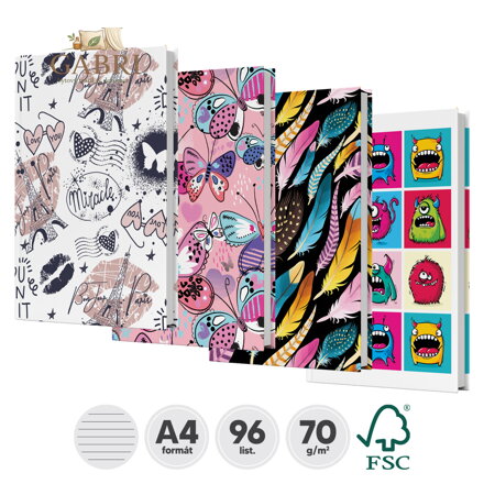 Kniha záznamová linkovaná A4 (96-listová)