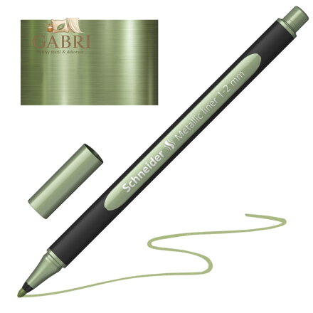 Popisovač Schneider Paint-It 020 Metallic hrot 1-2mm - metalická zelená vintage