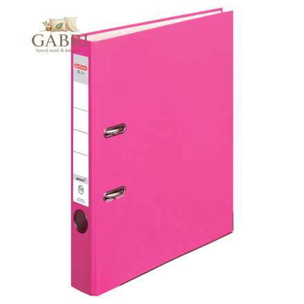 Pořadač pákový Herlitz A4 50 mm růžový